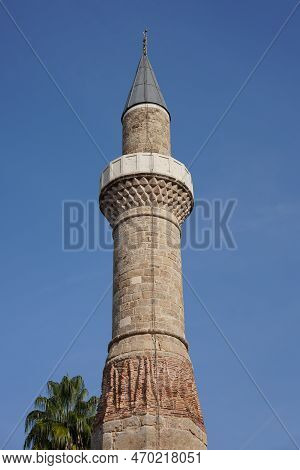 Kesik Minare Mosque In Antalya City, Turkiye