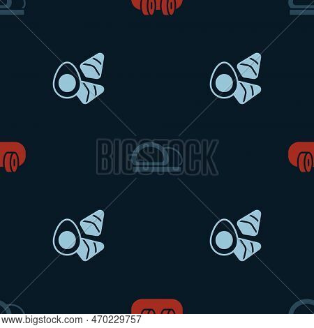 Set Sushi, And Chicken Egg With Vegerables On Seamless Pattern. Vector
