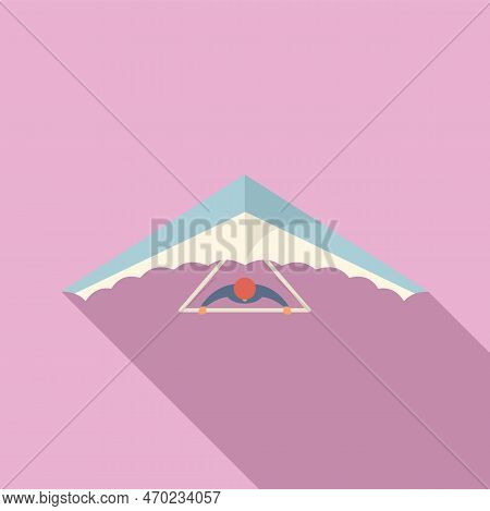Air Glider Icon Flat Vector. Fly Man. Plane Wind