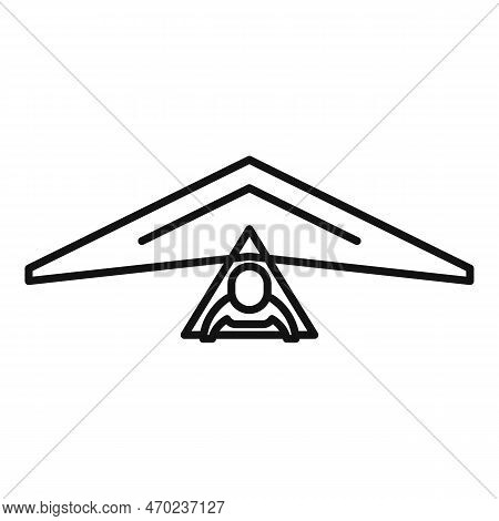 Hang Glider Icon Outline Vector. Air Fly. Plane Extreme