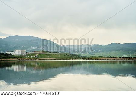View Of The Beautiful Lake Lisi. Lisi Park In Tbilisi, Georgia