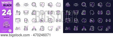 Group, Teamwork And Refresh Like Line Icons For Website, Printing. Collection Of Cough, Engineering 