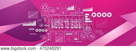 Move To Earn Theme On A Geometric Pattern Background