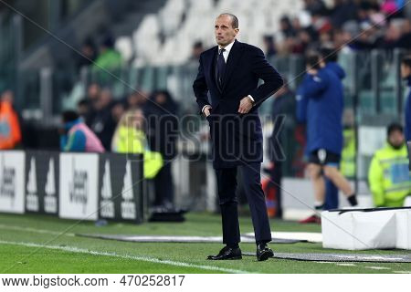 Torino, Italy. 2 February 2022 . Massimiliano Allegri, Head Coach Of Juventus Fc  During The Coppa I
