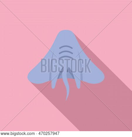 Stingray Manta Icon Flat Vector. Underwater Animal. Sea Marine