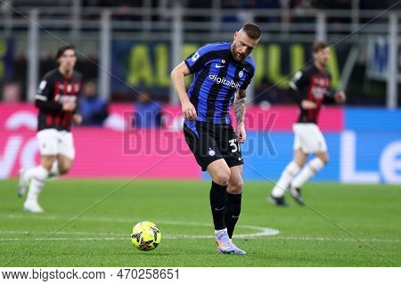 Milano, Italy. 5 February 2023 . Milan Skriniar Of Fc Internazionale During The Serie A Football Mat