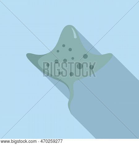 Electric Stingray Icon Flat Vector. Sea Animal. Ocean Wildlife