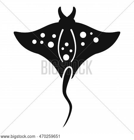 Ocean Stingray Icon Simple Vector. Fish Animal. Water Nature
