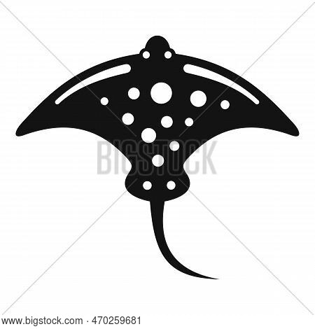 Marine Stingray Icon Simple Vector. Fish Animal. Nature Wildlife
