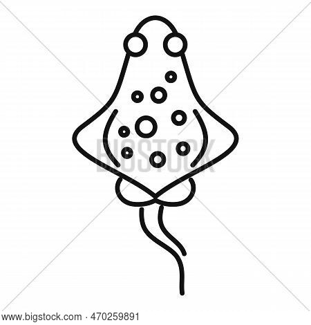 Stingray Animal Icon Outline Vector. Fish Ray. Water Nature