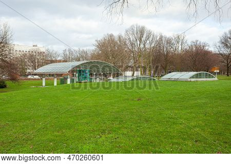 Beautiful Green Lawn Near Metro Stations In Dortmund