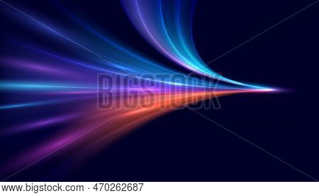 Modern Abstract Speed Line Background. Dynamic Motion Speed Of Light. Technology Velocity Movement P