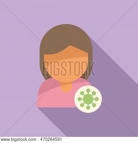 Virus Protection Icon Flat Vector. Bacteria Disease. Medical Immune