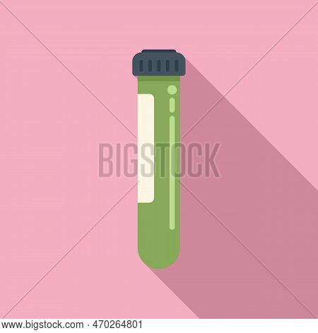 Bacteria Test Tube Icon Flat Vector. Disease Drug. Resistant Medical
