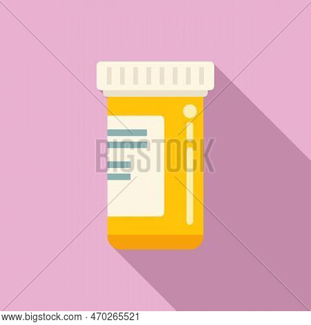 Drug Bottle Icon Flat Vector. Bacteria Disease. Virus Immune