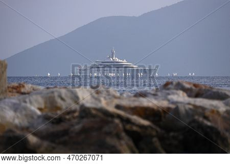 Bodrum, Turkey, 14 January 2023: The Giant Superyacht Eclipse, Owned By Russian Businessman Roman Ab