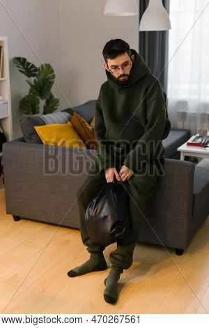 Sad Man Pondering About His Life After A Relationship Breakup Or Bipolar Disorder - Depression Asthe