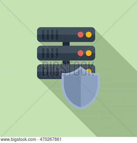 Server Password Protection Icon Flat Vector. Screen Change. Mobile Account