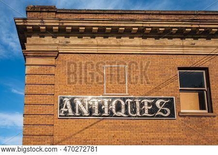 Brick Building With Windows. Old Brick Building. Old Factory. Nobody, Street Photo, Selective Focus