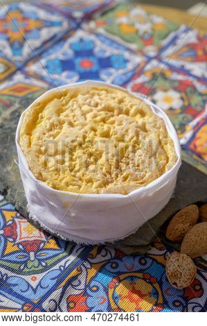 Tasting Of Local Portuguese Matured Cheese Queijo Serpa,  Setubal Area, Portugal