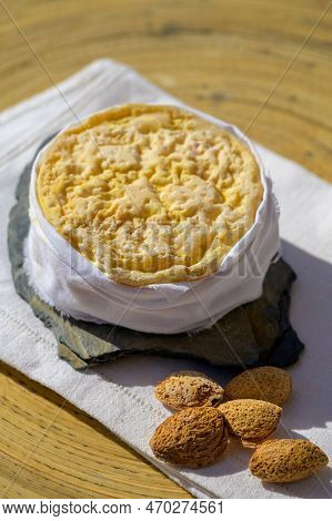 Tasting Of Local Portuguese Matured Cheese Queijo Serpa,  Setubal Area, Portugal
