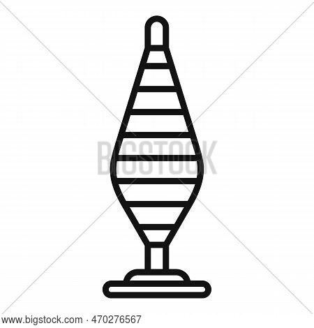 Cotton Home Bobine Icon Outline Vector. Factory Production. Process Craft