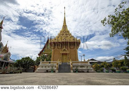 Wat Bang Kadi Has Beautiful Architecture In Pathum Thani Province In Thailand.