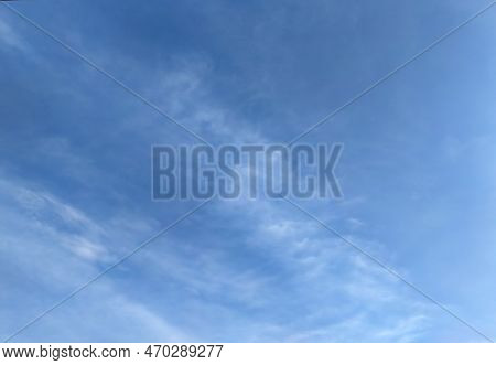 Photo Of Vibrant Blue Cloudy Sky In The Afternoon