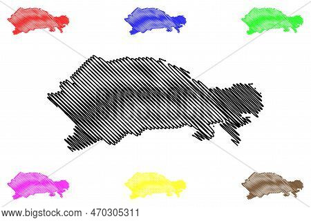 Topia Municipality (estado Libre Y Soberano De Durango, Mexico, United Mexican States) Map Vector Il