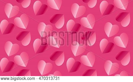 Cute Modern  Hearts Seamless Pattern, Lovely Romantic Background, Great For Valentine's Day, Mother'