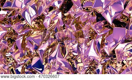 3d Rendering  Shiny Liquid Ripples On The Surface Of A Technological Material With An Elegant Shape.