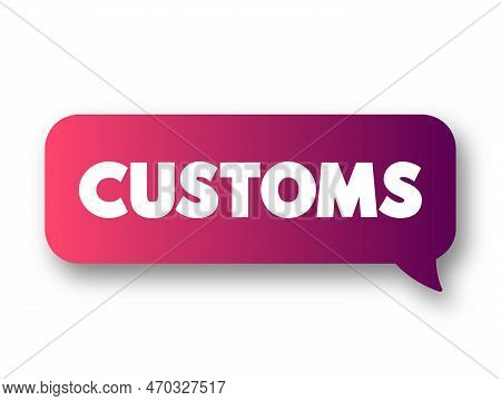Customs - Authority Or Agency In A Country Responsible For Collecting Tariffs And For Controlling Th