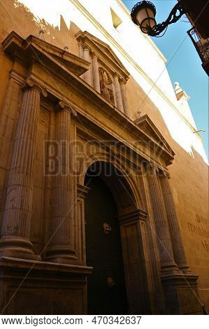 An External View Of The Cocatedral De Sant Nicolau De Bari D\' Alacant In The Spanish City Of Alican