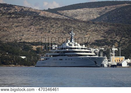 Bodrum, Turkey, 15 January 2023: The Giant Superyacht Eclipse, Owned By Russian Businessman Roman Ab