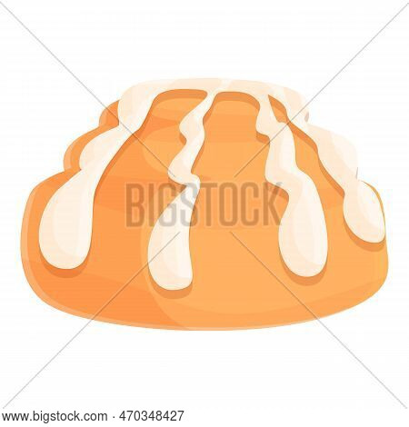 Cinnamon Roll Bun Icon Cartoon Vector. Swirl Bread. Pastry Food