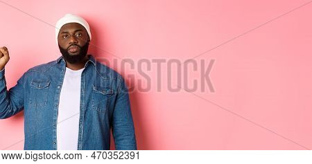 Serious And Confident African-american Male Activist, Raising Fist, Support Black Lives Matter Blm M