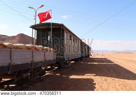 Train On Display At Hejaz Station, Wadi Rum, Jordan 2021