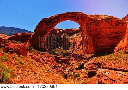 Rainbow Bridge National Monument. Large Enough To Fit The Statue Of Liberty Under Its Arch.