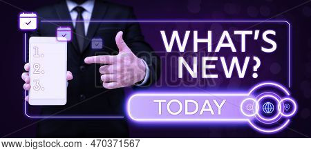 Handwriting Text Whats New. Business Concept Asking About Latest Updates Trends Happening News