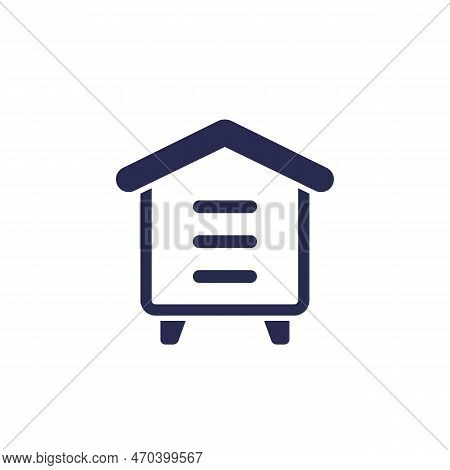 Hive Or Bee House Icon On White