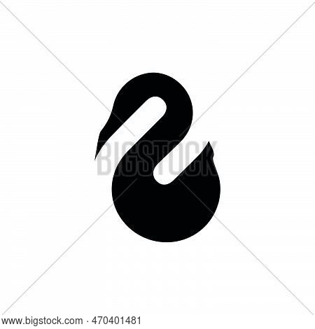 Heron Bird Icon. Simple Style Nature Travel Poster Background Symbol. Heron Bird Brand Logo Design E