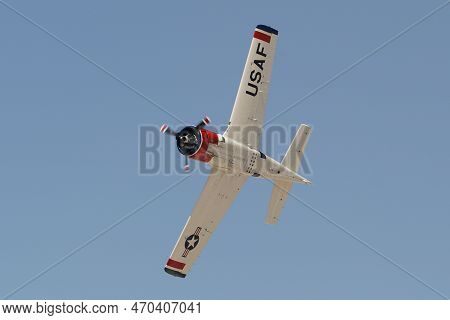 Eskisehir, Turkiye - September 18, 2022: M.s.o Air And Space Museum North American T-28b Trojan (200
