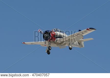 Eskisehir, Turkiye - September 18, 2022: M.s.o Air And Space Museum North American T-28b Trojan (200
