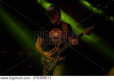 Mt. Clemens, Michigan -usa- January 28, 2023: George Lynch Performing At The Emerald Theatre With Sp