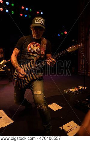 Mt. Clemens, Michigan -usa- January 28, 2023: George Lynch Performing At The Emerald Theatre With Sp