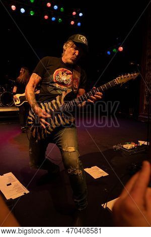 Mt. Clemens, Michigan -usa- January 28, 2023: George Lynch Performing At The Emerald Theatre With Sp