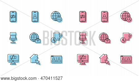 Set Line Video Camera Off On Computer, Online Working, Mobile, Chat Conference, Time Management, Off