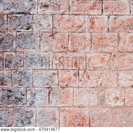 Casual Ancient Brick Wall Pattern Or Background Old Obsolete Brickwork
