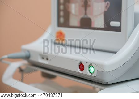 Aesthetic Clinic, Electric Device.ultrasound Therapy Treatment For Skin Tightening.