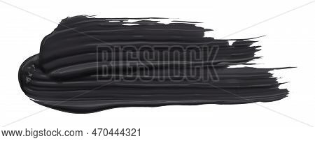 Black Gray Brush Silhouette Isolated On White Background Moonless Night.